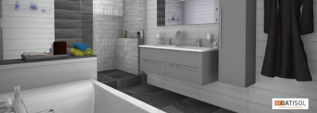 Projection 3D salle de bain - ByBatisol